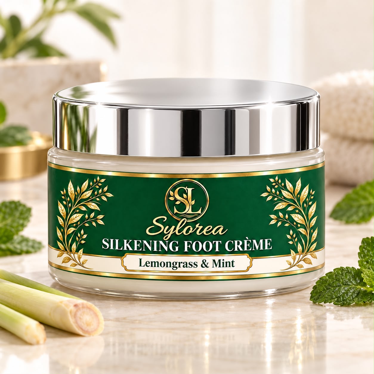 Sylorea Silkening Foot Crème – Lemongrass & Mint
